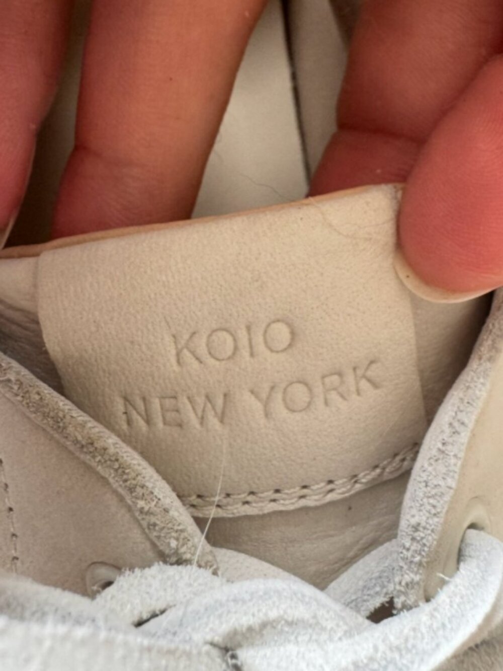 BRAND NEW KOIO Ivory Leather Boat Shoes in Size 10 - Picture 9 of 10